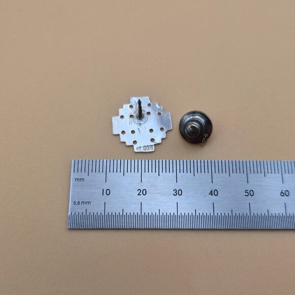 Sterling Silver Jerusalem Cross Style Pin A5034 - Picture 4 of 5